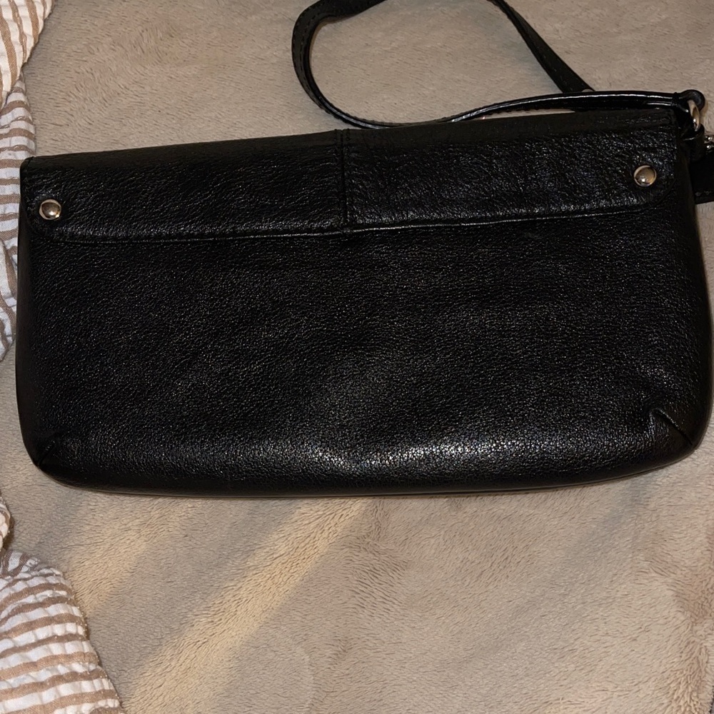 Coach Black Leather Clutch Wristlet - Picture 4 of 7